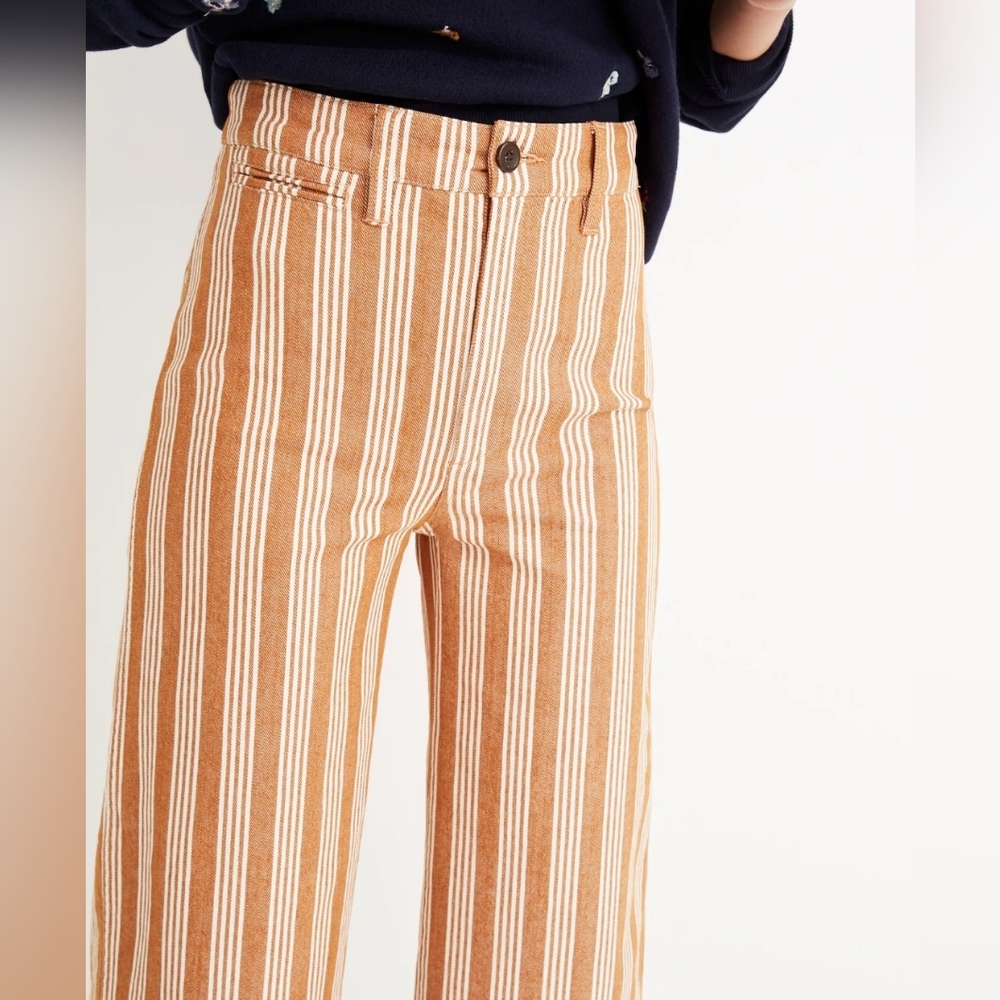Madewell Emmet Striped High Waisted Women's Cropped Pants